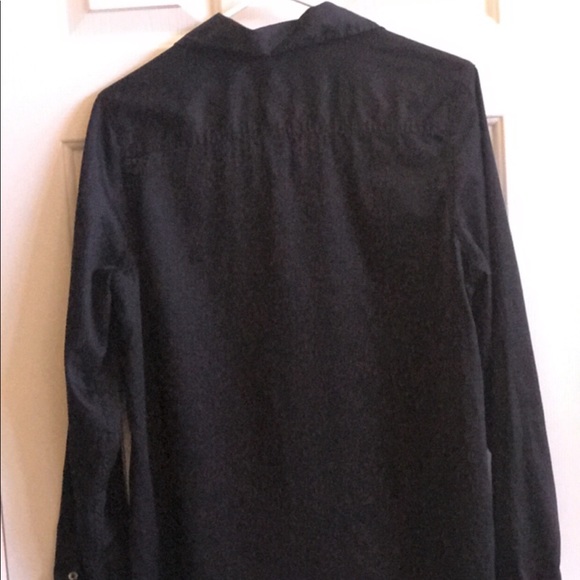 Women’s Vans Large Button Long Sleeve Shirt, Black - Picture 5 of 8
